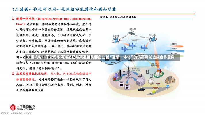 天银机电：子公司华清瑞达已与某通信头部企业就“通感一体化”的仿真测试达成合作意向-第1张图片