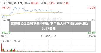 英特格拉生命科学盘中异动 下午盘大幅下挫5.00%报23.57美元-第2张图片