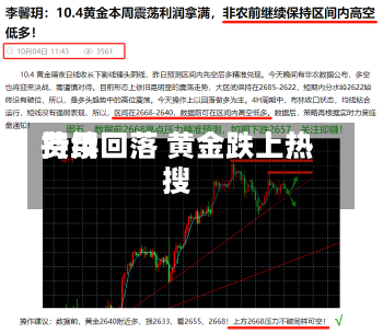 费用
持续回落 黄金跌上热搜-第2张图片