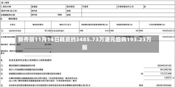 新秀丽11月14日耗资约3485.73万港元回购193.23万股-第1张图片