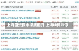 上海国资概念探底回升 上海物贸涨停-第2张图片