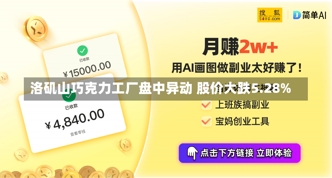 洛矶山巧克力工厂盘中异动 股价大跌5.28%-第3张图片