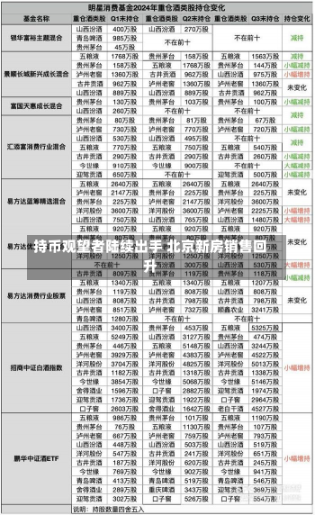 持币观望者陆续出手 北京新房销售回升