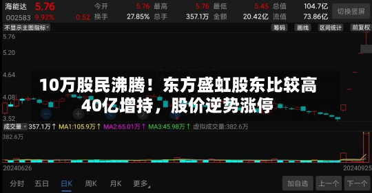 10万股民沸腾！东方盛虹股东比较高
40亿增持，股价逆势涨停-第2张图片