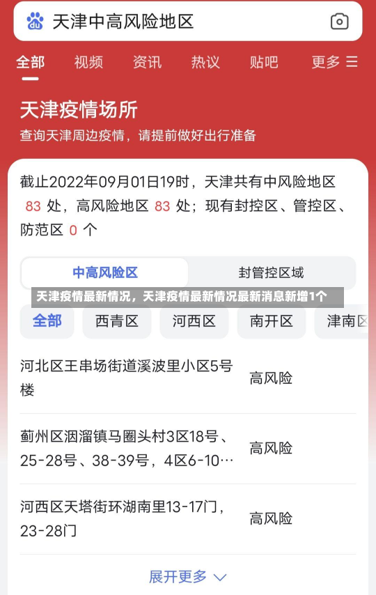 天津疫情最新情况，天津疫情最新情况最新消息新增1个-第2张图片