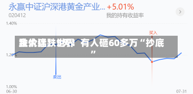 跌太猛！世界
金价连跌5天！有人砸60多万“抄底”