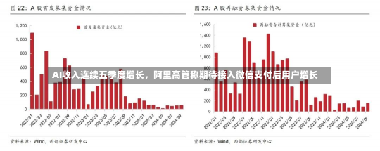 AI收入连续五季度增长，阿里高管称期待接入微信支付后用户增长