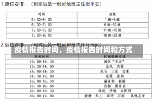 疫情报告时间，疫情报告时间和方式-第2张图片