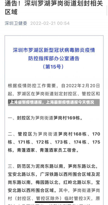 上海最新疫情通报，上海最新疫情通报今天情况