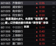 利息高达4.8%，允诺的“加息券”作废，辽宁振兴银行另类“降存量”存款利率-第1张图片