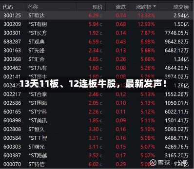 13天11板、12连板牛股，最新发声！-第2张图片