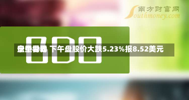 宁圣世界
盘中异动 下午盘股价大跌5.23%报8.52美元-第1张图片