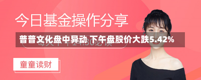 普普文化盘中异动 下午盘股价大跌5.42%-第3张图片