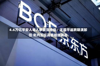 4.6万亿平安人寿人事震荡持续：王国平返聘期满卸任 年内五位高管相继离去