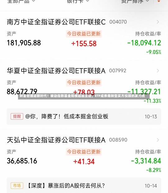 财富管理迎新时代！被动指数基金规模超越主动，ETF成券商转型买方投顾的发力点-第2张图片