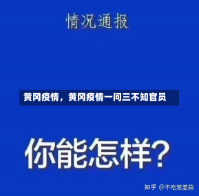 黄冈疫情，黄冈疫情一问三不知官员-第2张图片