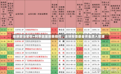 地缘政治紧张+利率政策前景担忧，全球股票基金资金流入放缓-第3张图片