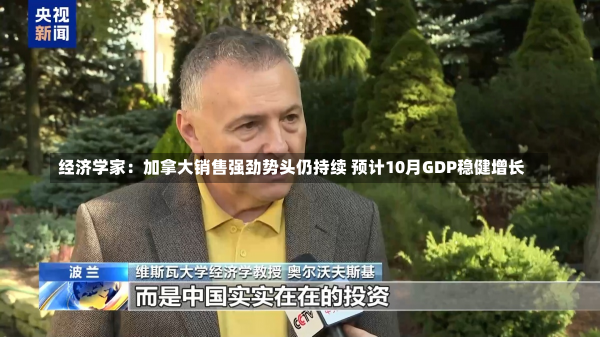 经济学家：加拿大销售强劲势头仍持续 预计10月GDP稳健增长-第2张图片