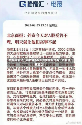 手握30万亿，最敢赌A股的外资中东资本，还在疯狂加仓！-第2张图片