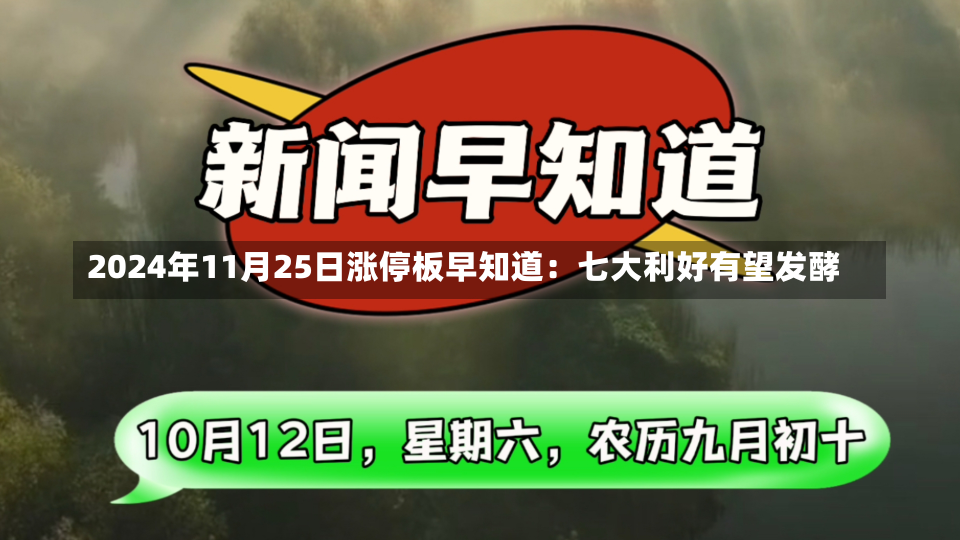 2024年11月25日涨停板早知道：七大利好有望发酵-第1张图片