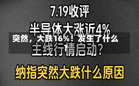 突然，大跌16%！发生了什么？-第3张图片