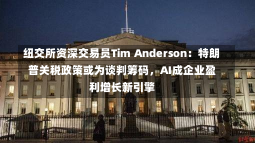 纽交所资深交易员Tim Anderson：特朗普关税政策或为谈判筹码，AI成企业盈利增长新引擎-第3张图片