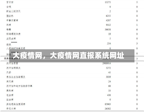 大疫情网，大疫情网直报系统网址