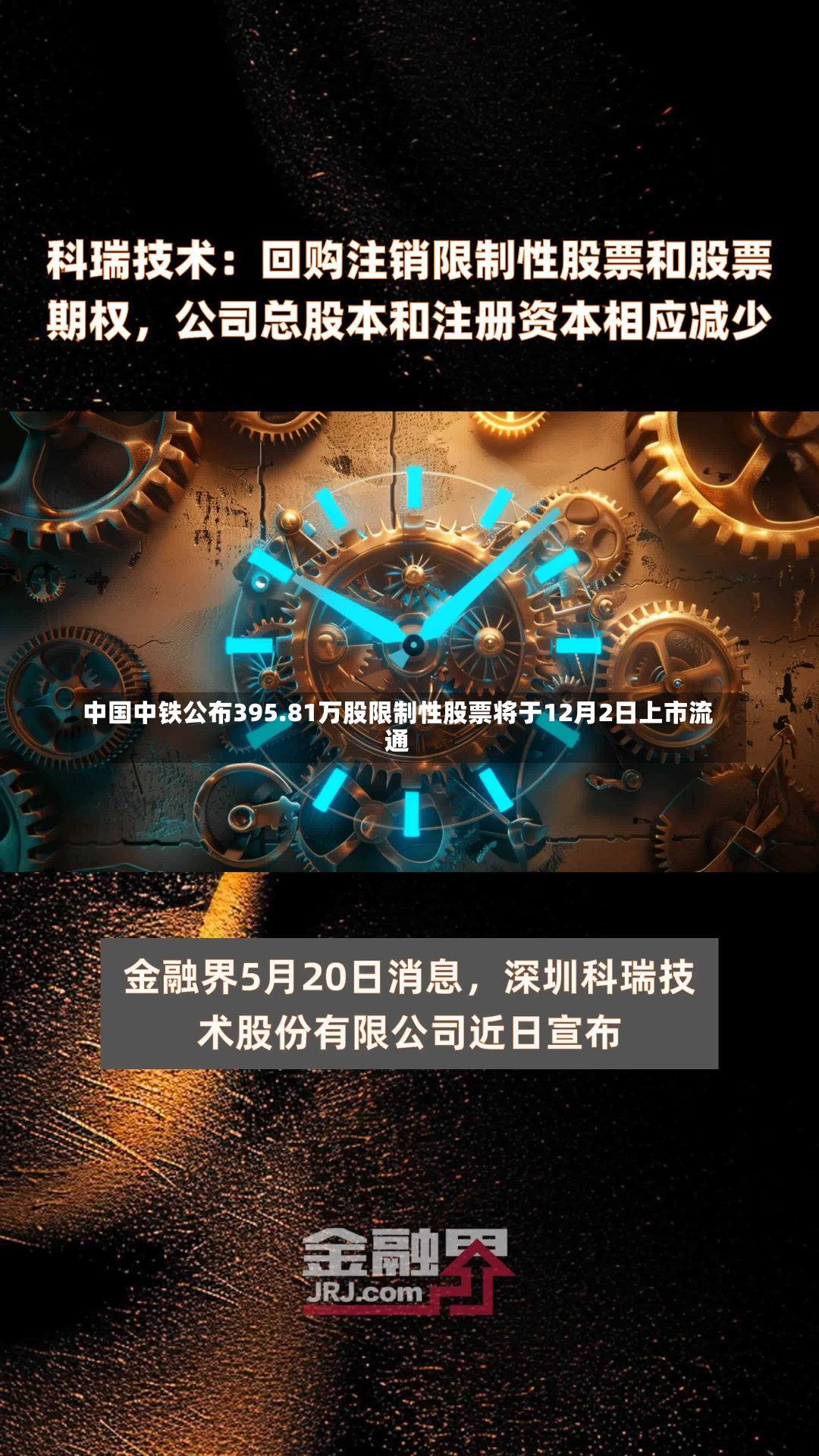 中国中铁公布395.81万股限制性股票将于12月2日上市流通-第1张图片