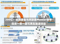 200亿！丝路基金与阿联酋Masdar联手投资一带一路可再生能源项目-第3张图片