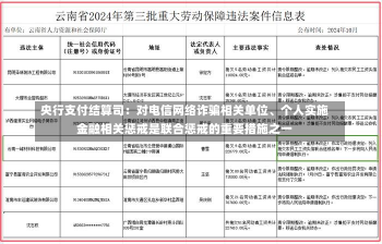 央行支付结算司：对电信网络诈骗相关单位、个人实施金融相关惩戒是联合惩戒的重要措施之一