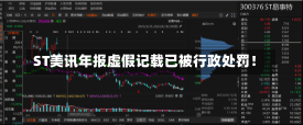 ST美讯年报虚假记载已被行政处罚！-第1张图片