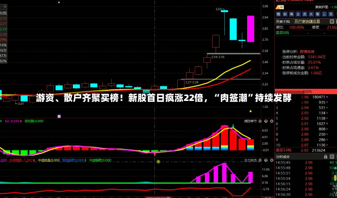 游资、散户齐聚买榜！新股首日疯涨22倍，“肉签潮”持续发酵