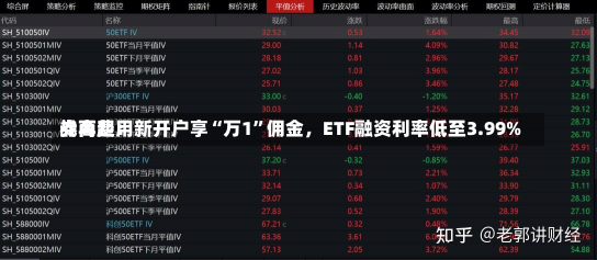 券商费用
战再起：新开户享“万1”佣金，ETF融资利率低至3.99%-第2张图片