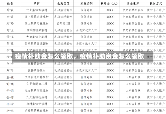 疫情补助金怎么领取，疫情补助资金怎么领取-第2张图片