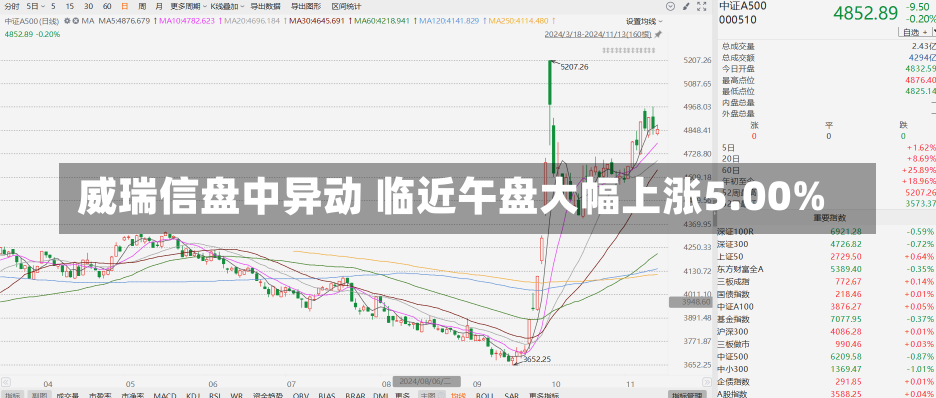 威瑞信盘中异动 临近午盘大幅上涨5.00%-第3张图片