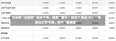 科沃斯“扫地茅”光环不再：依赖“国补” 利润大减近70% 一哥地位已然不保、股价“脚踝斩”