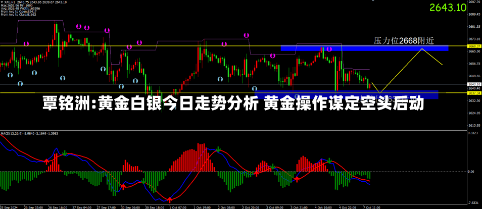 覃铭洲:黄金白银今日走势分析 黄金操作谋定空头后动-第2张图片