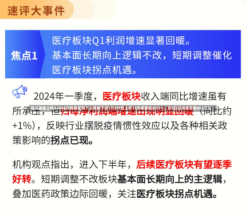 银河基金上报A500ETF你敢买吗？公司旗下仅1只ETF且上市13天规模缩水35%，近5日日均成交额465万元-第2张图片