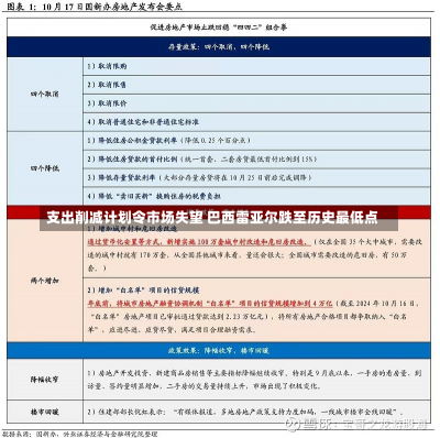 支出削减计划令市场失望 巴西雷亚尔跌至历史最低点