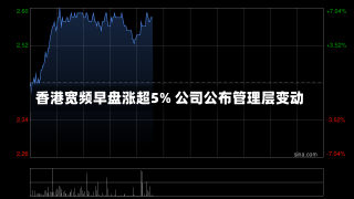 香港宽频早盘涨超5% 公司公布管理层变动-第3张图片