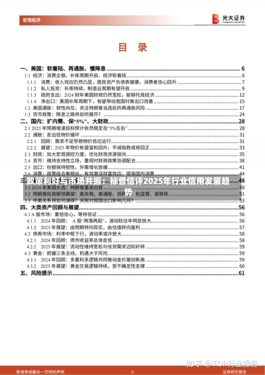 政策利好与市场共振：标普信评2025年行业信用发展趋势-第2张图片