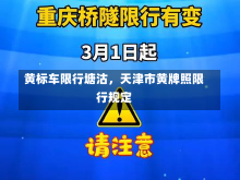 黄标车限行塘沽，天津市黄牌照限行规定-第3张图片