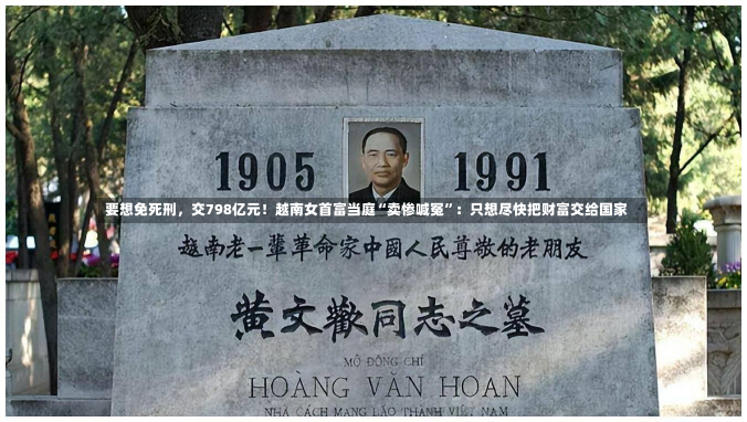 要想免死刑，交798亿元！越南女首富当庭“卖惨喊冤”：只想尽快把财富交给国家