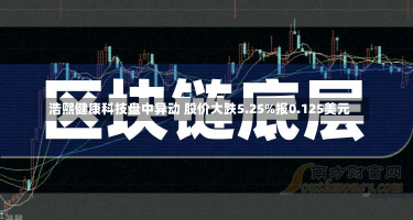 浩熙健康科技盘中异动 股价大跌5.25%报0.125美元-第1张图片