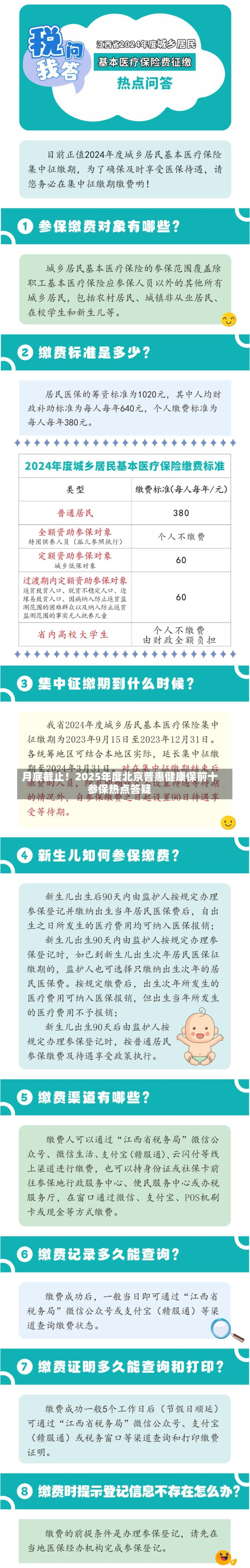 月底截止！2025年度北京普惠健康保前十
参保热点答疑-第2张图片