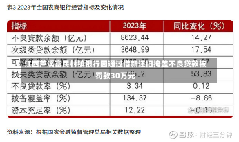 江西芦溪富民村镇银行因通过借新还旧掩盖不良贷款被罚款30万元-第2张图片