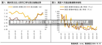 华尔街比较高
目标价出炉！富国银行：标普500明年底有望达7007点-第2张图片