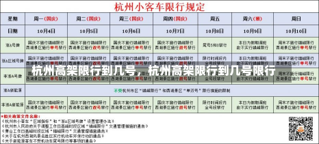 杭州高架限行到几号，杭州高架限行到几号限行-第1张图片