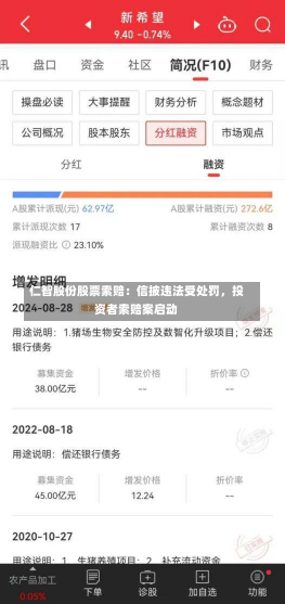 仁智股份股票索赔：信披违法受处罚，投资者索赔案启动-第1张图片