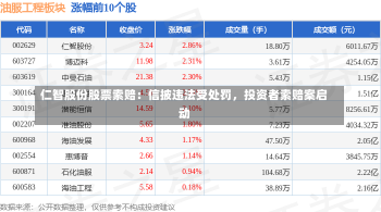 仁智股份股票索赔：信披违法受处罚，投资者索赔案启动-第2张图片